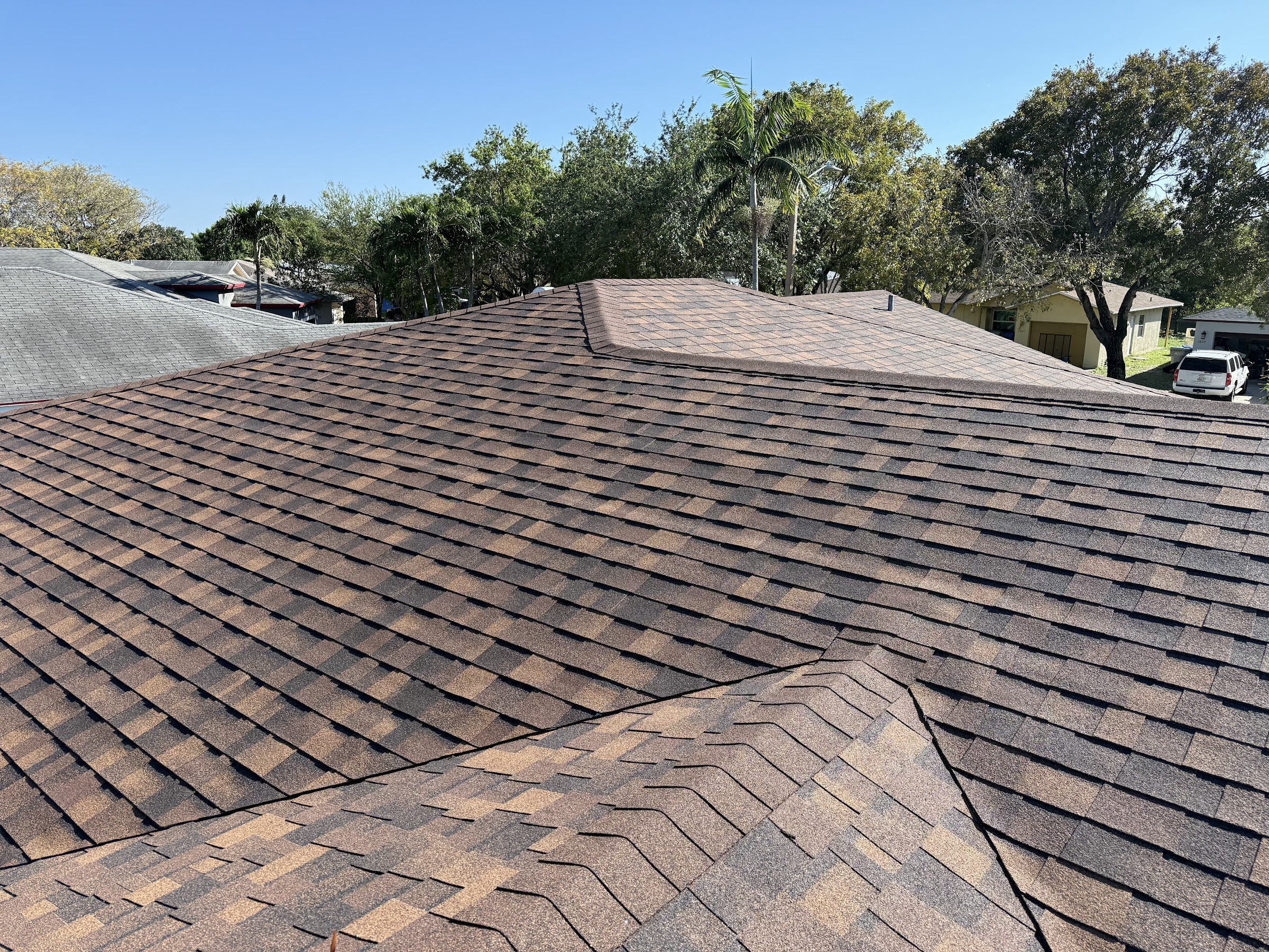 Shingle roof close-up